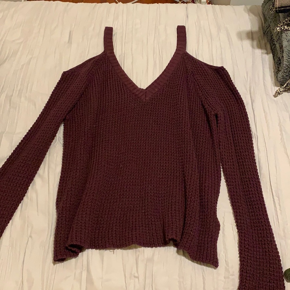 Pacsun open shoulder sweater knit top